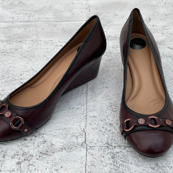 Nurture Women Heel Sandal Shoes Brown/Black Leather Upper Size 8.5M - Picture 2 of 12